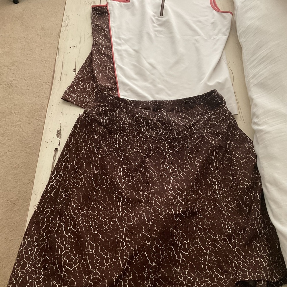 Tail Brown and White Skort Set